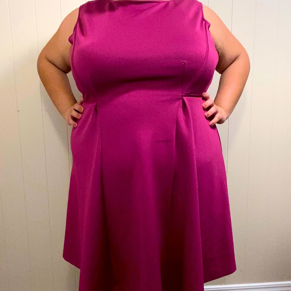 Magenta sleeveless dress